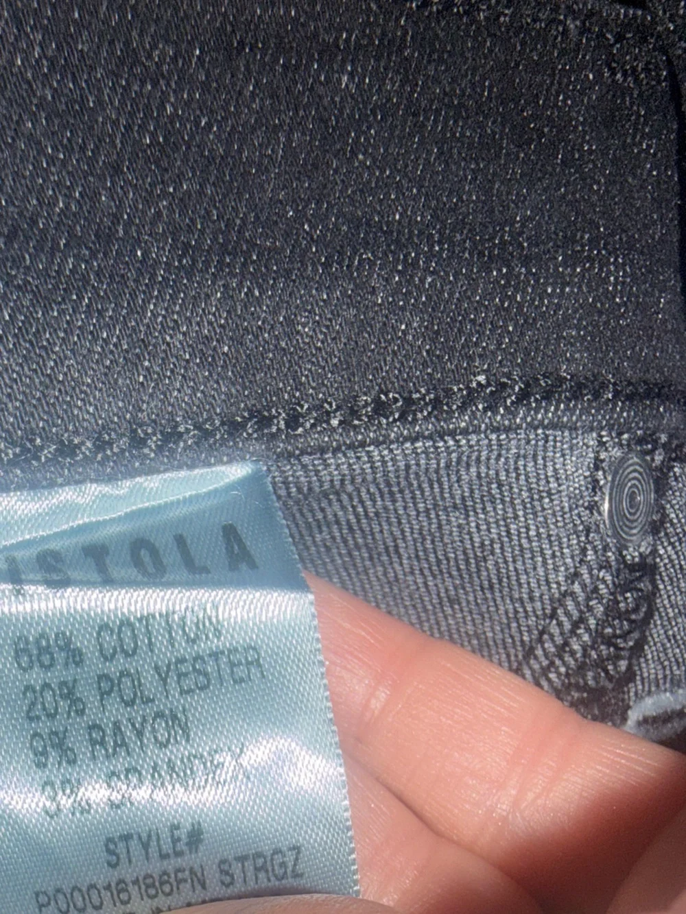 NWT Pistola Colleen High Rise Slim Boot Jean 26 Stargaze Black Glitter Split Hem